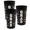 6 3/4" 32 oz. Bright Black Grad Reusable Plastic Tumblers 12 Count